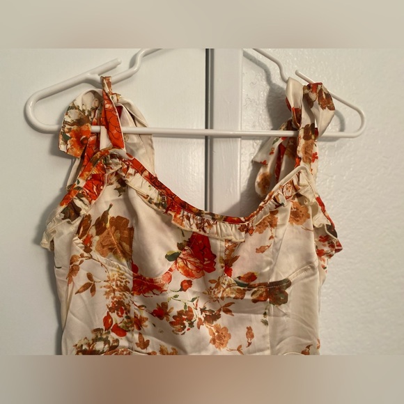 CIDER Floral Bowknot Mermaid Corset Midi Dress - Picture 3 of 12